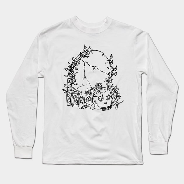 Tombstone Long Sleeve T-Shirt by MoonstoneandMyth